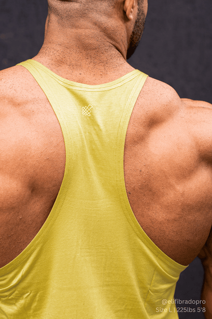 Jed North Men's Classic Bodybuilding Racerback Stringer - Mustard Yellow