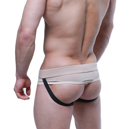 MetroMaleWear Ajax Jock Thong nude 2711-04 beige and black athletic briefs with sleek form-fitting design