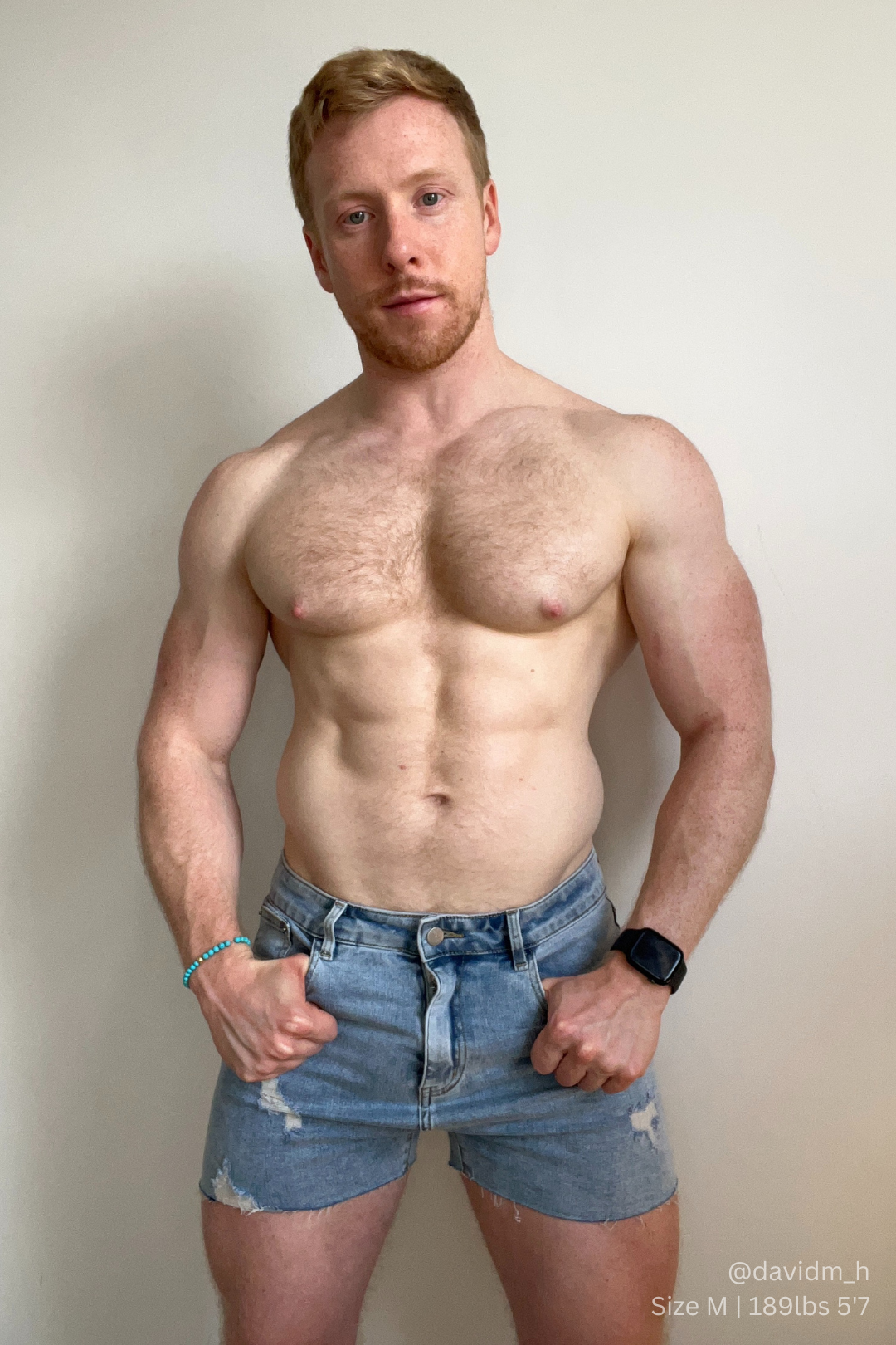 JJ Malibu Men's Rockstar Raw Cut 2.5" Denim Short Shorts - Washed Blue