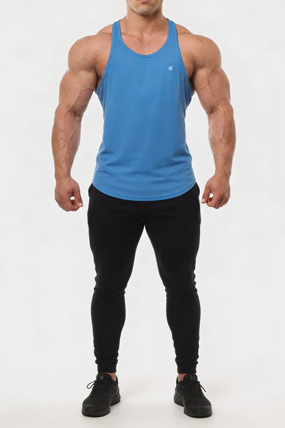 Jed North Men's Fast-Dry Bodybuilding Workout Stringer - Electric Blue