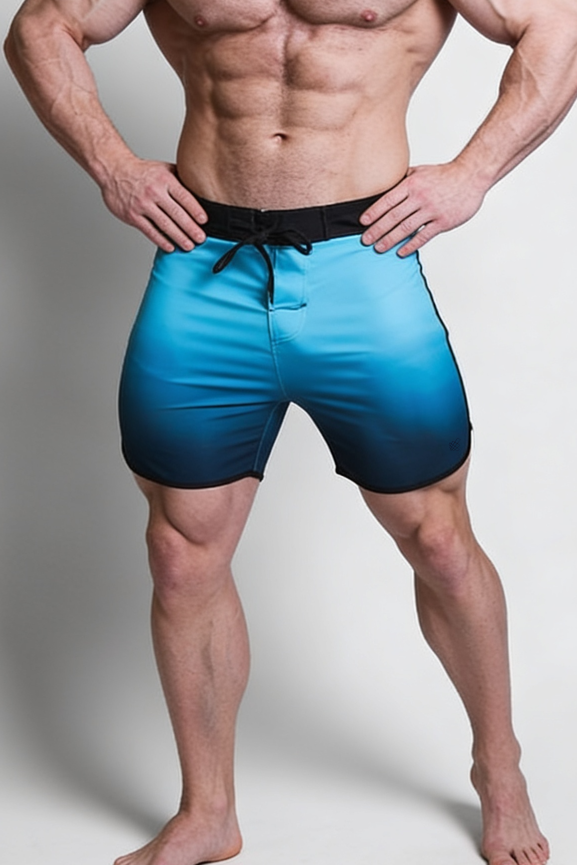 Jed North Men's Men's Physique Board Shorts  - 15" Athlete Cut - Teal Fade