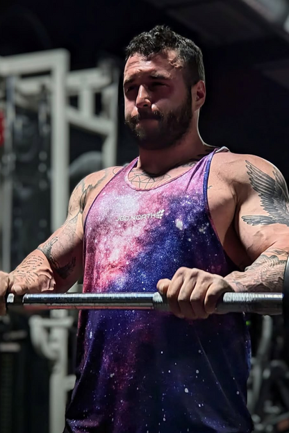 Jed North Men's Graphic Muscle Stringer - Galactic