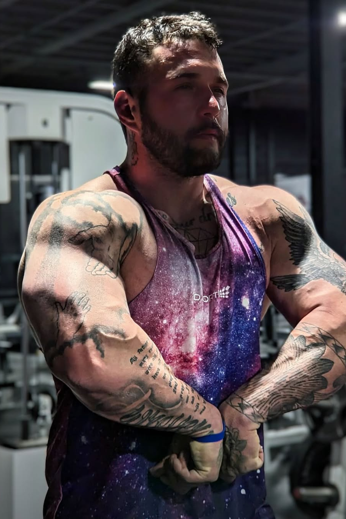 Jed North Men's Graphic Muscle Stringer - Galactic