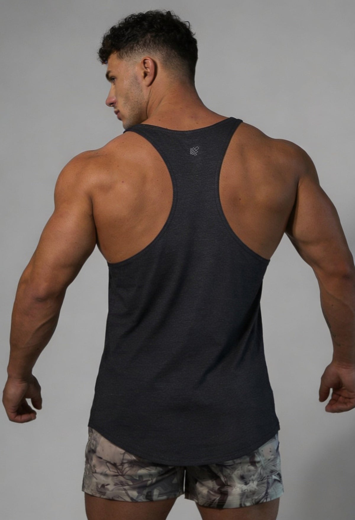 Jed North Men's Classic Bodybuilding Racerback Stringer - Heather Gray