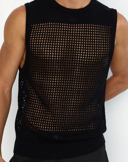 2EROS Miami Knit Tank - Black