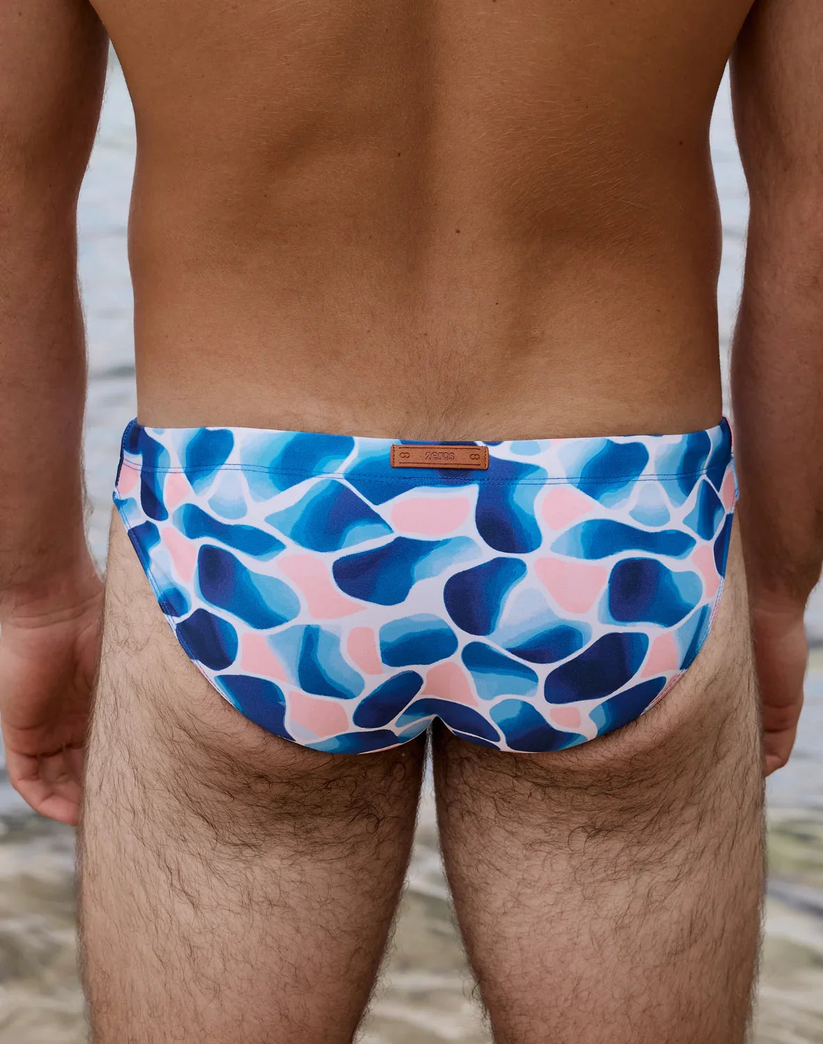 2EROS V20 Abstract Print Swim Brief Swimwear - Aqua/Navy