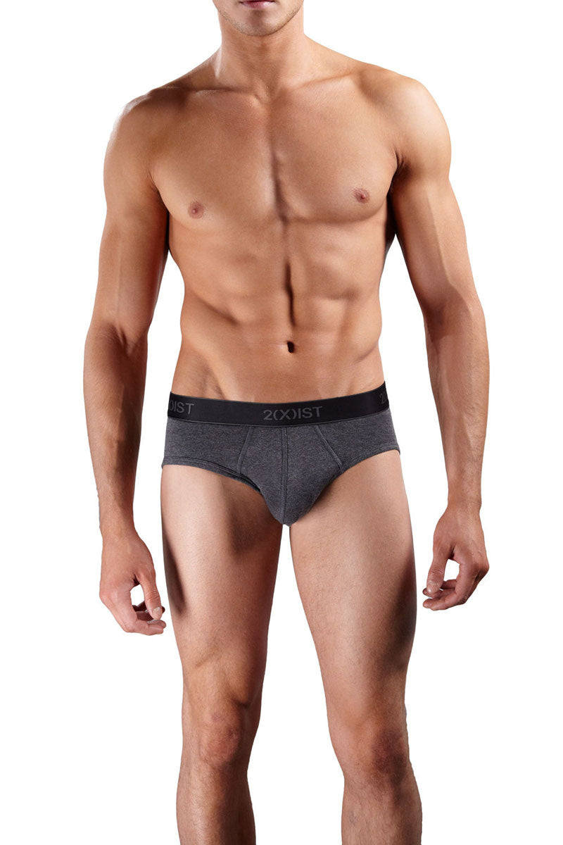 2(x)ist [3er Pack] Cotton Contour Pouch Brief Unterwäsche Schwarz/Anthrazit/Rot 3102030303 Größe S