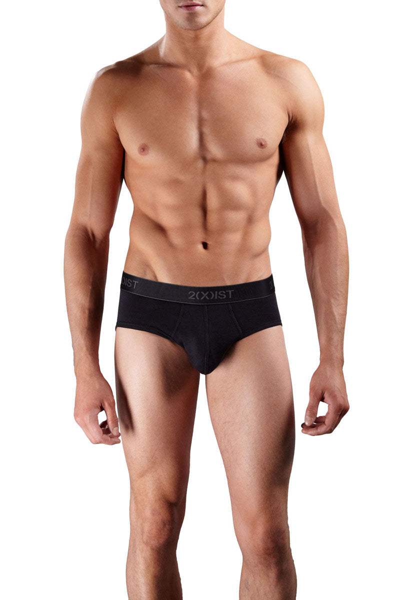 2(x)ist [3er Pack] Cotton Contour Pouch Brief Unterwäsche Schwarz/Anthrazit/Rot 3102030303 Größe S