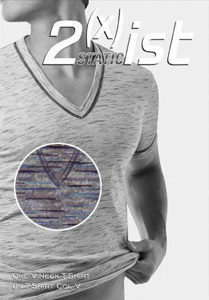 2xist Static Deep V Neck T-Shirt Grau 4910 Größe L