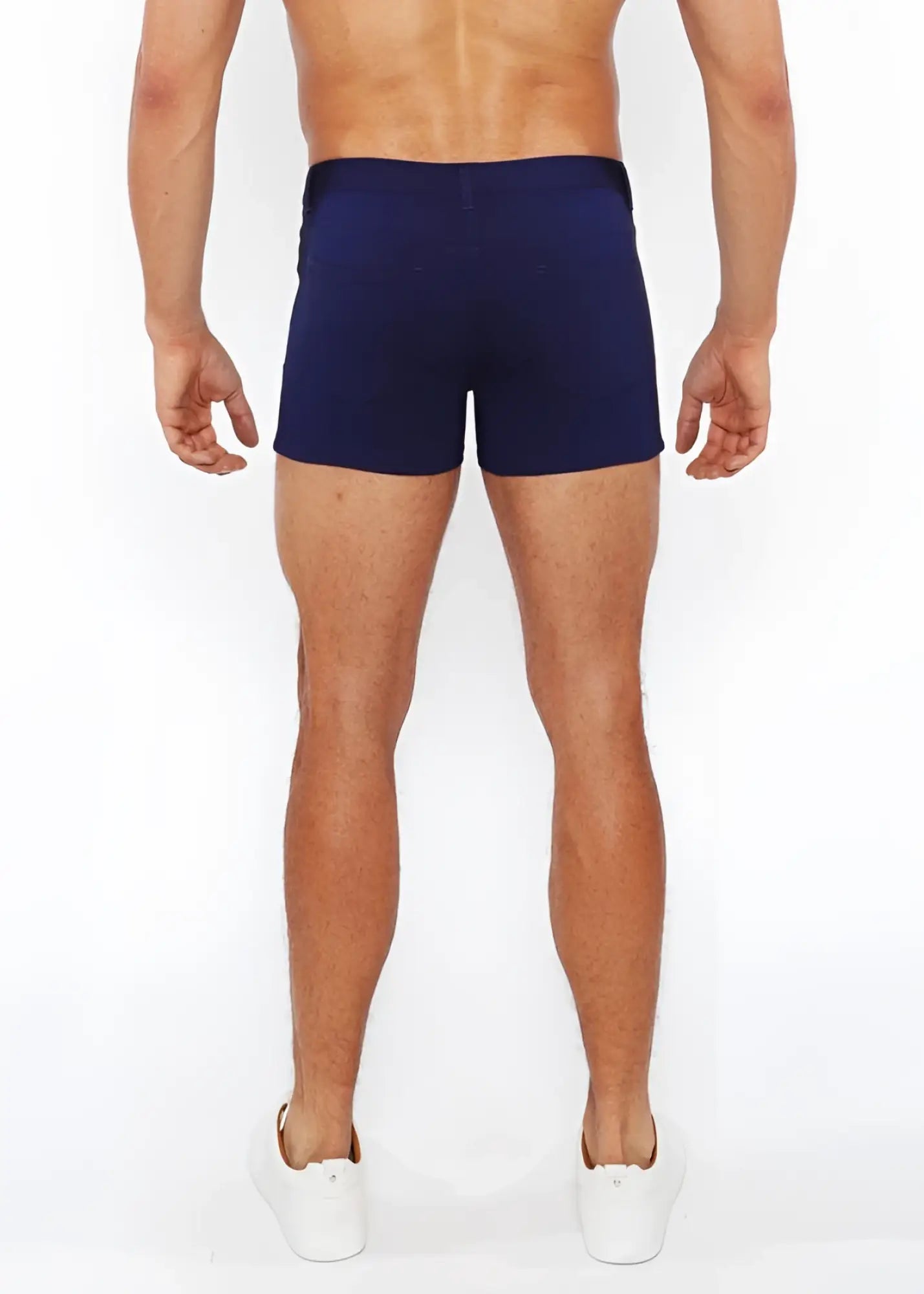 Navy blue 3 inch stretch knit duo tone briefs made from soft elastic fabric for comfortable daily wear