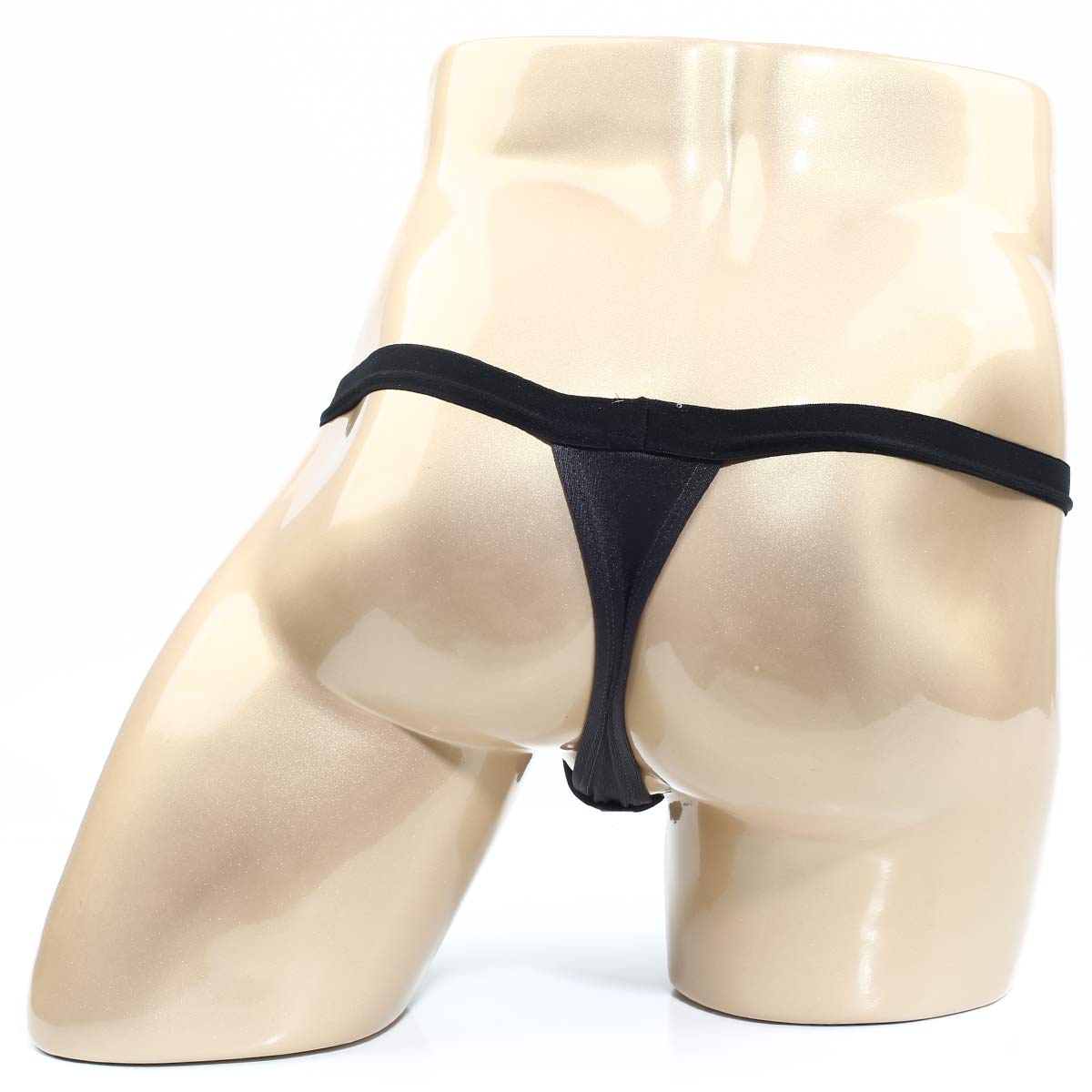 Black thong made of smooth stretchy fabric with sleek minimalist design by MetroMaleWear in charcoal color