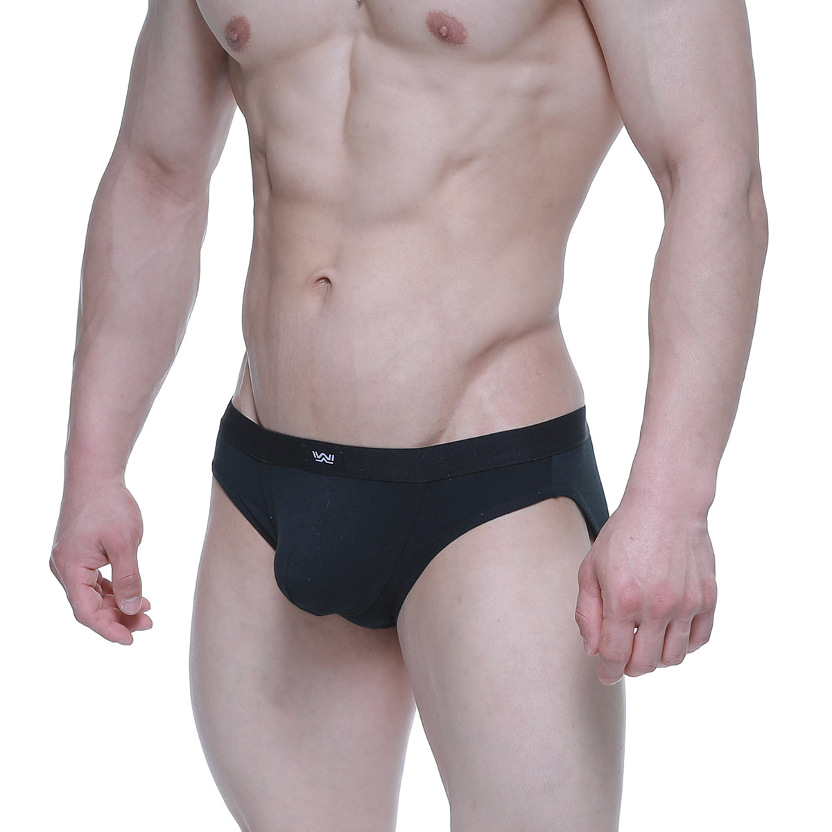 Black mens briefs metro male wear dream brief black 3003-21 with snug fit and small white logo on waistband