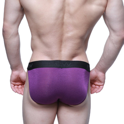 Purple athletic briefs with black elastic waistband metro malewear asian bikini grape 3004-19