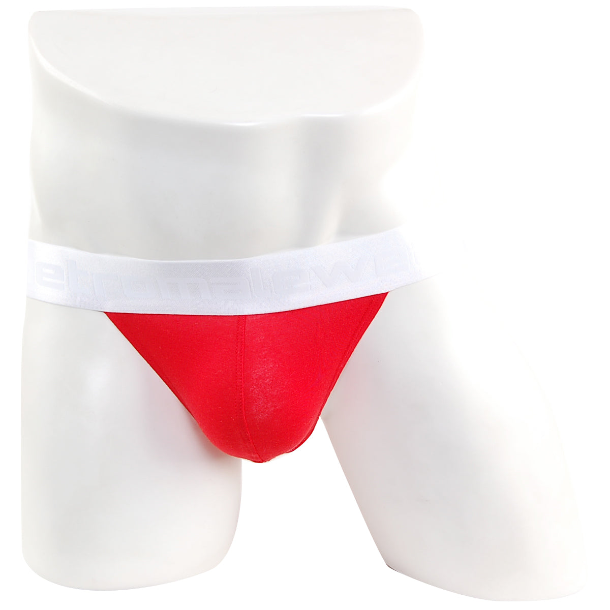 MetroMaleWear asian bikini 3pack featuring red briefs with a white elastic waistband for comfortable wear