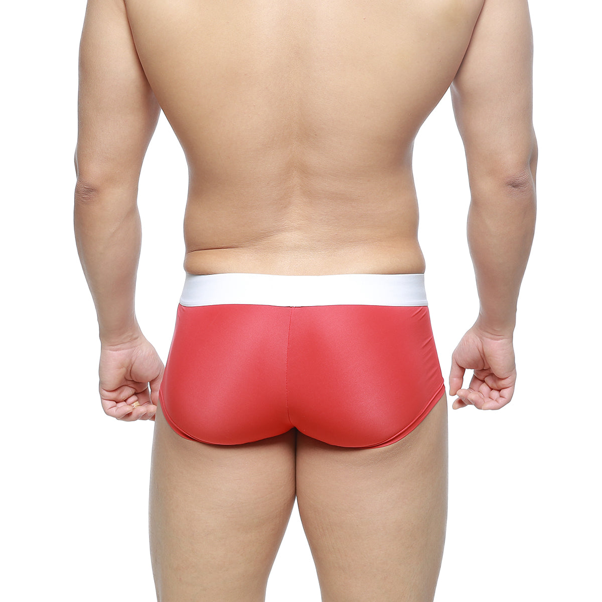 MetroMaleWear M2W MAX boxer red 3013-12 glossy red briefs with white waistband for comfortable everyday wear