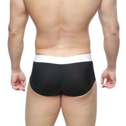 Black briefs with a contrasting white waistband from MetroMaleWear M2W MAX boxer oscuridad 3013-22 collection