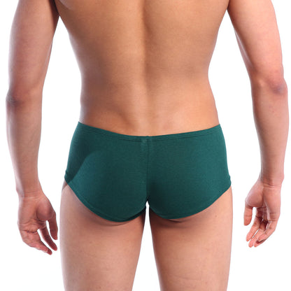 Dark green metroMalewear bosillo short boxer briefs made of smooth stretch fabric with a form-fitting design