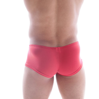 MetroMaleWear Bosillo short boxer red 3014-12 bright pink form-fitting swim trunks with smooth stretchy fabric