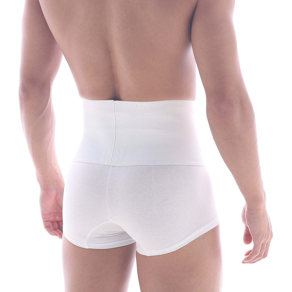 White high-waisted metro malewear shaper hip trunk 3022-81 with smooth form-fitting design for men