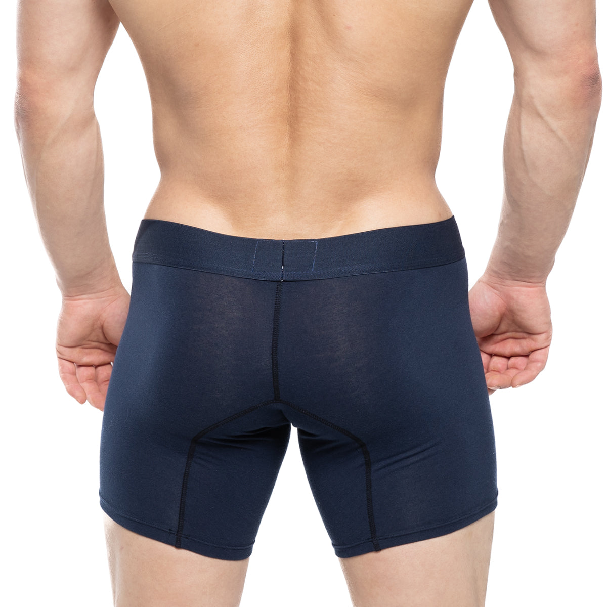 Navy blue MetroMaleWear Profundo mid boxer 10인치 3023-29 athletic briefs with snug fit and reinforced seams