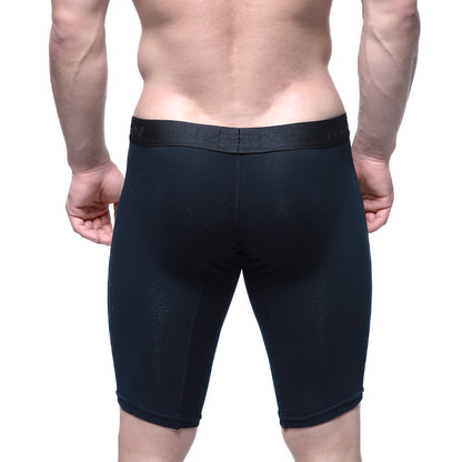MetroMaleWear intenso cycle short black 15 inch with textured waistband and subtle branding in black athletic briefs style