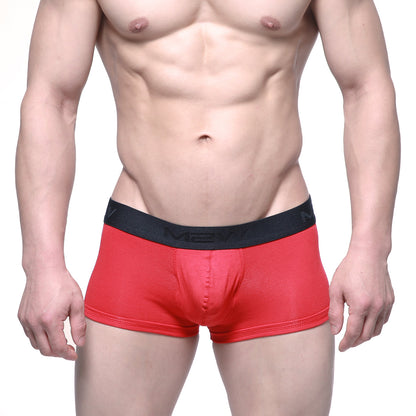 Red mens briefs with a black elastic waistband featuring the mexx logo metroMaleWear Uphole short boxer red 3030-12