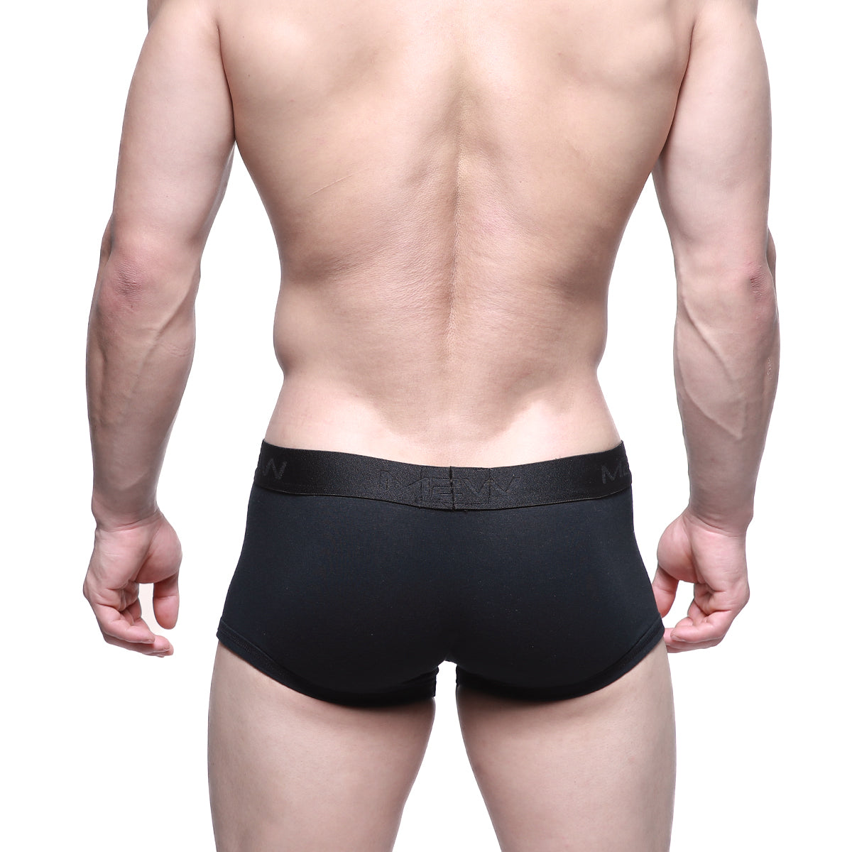 Black mens briefs metro male wear uphole short boxer black 3030-20 with subtle textured waistband and brand logo