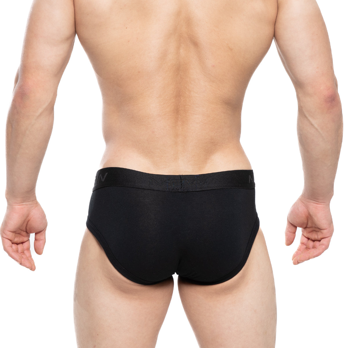 MetroMaleWear Avalon brief black 3036-20 with smooth form-fitting fabric and subtle logo on the waistband