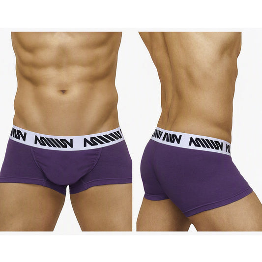 MetroMaleWear (M2W) Men's Pocket Short Boxer Grape 3113-19