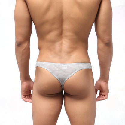 Gray heathered briefs with a snug form-fitting design from metromalewear bosillo thong gray 3502-10 collection