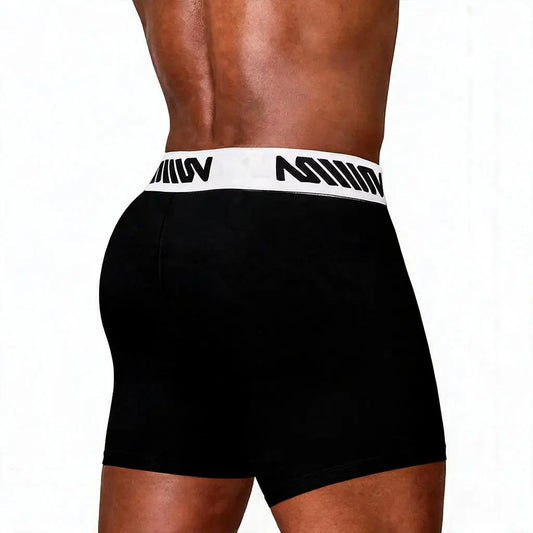 MetroMaleWear (M2W) Men's Gavio Boxer Brief Black 3515-51