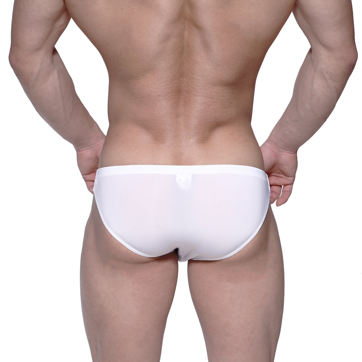 White form-fitting seamless briefs metroMalewear puente bikini crystal 3603-03 for comfortable everyday wear