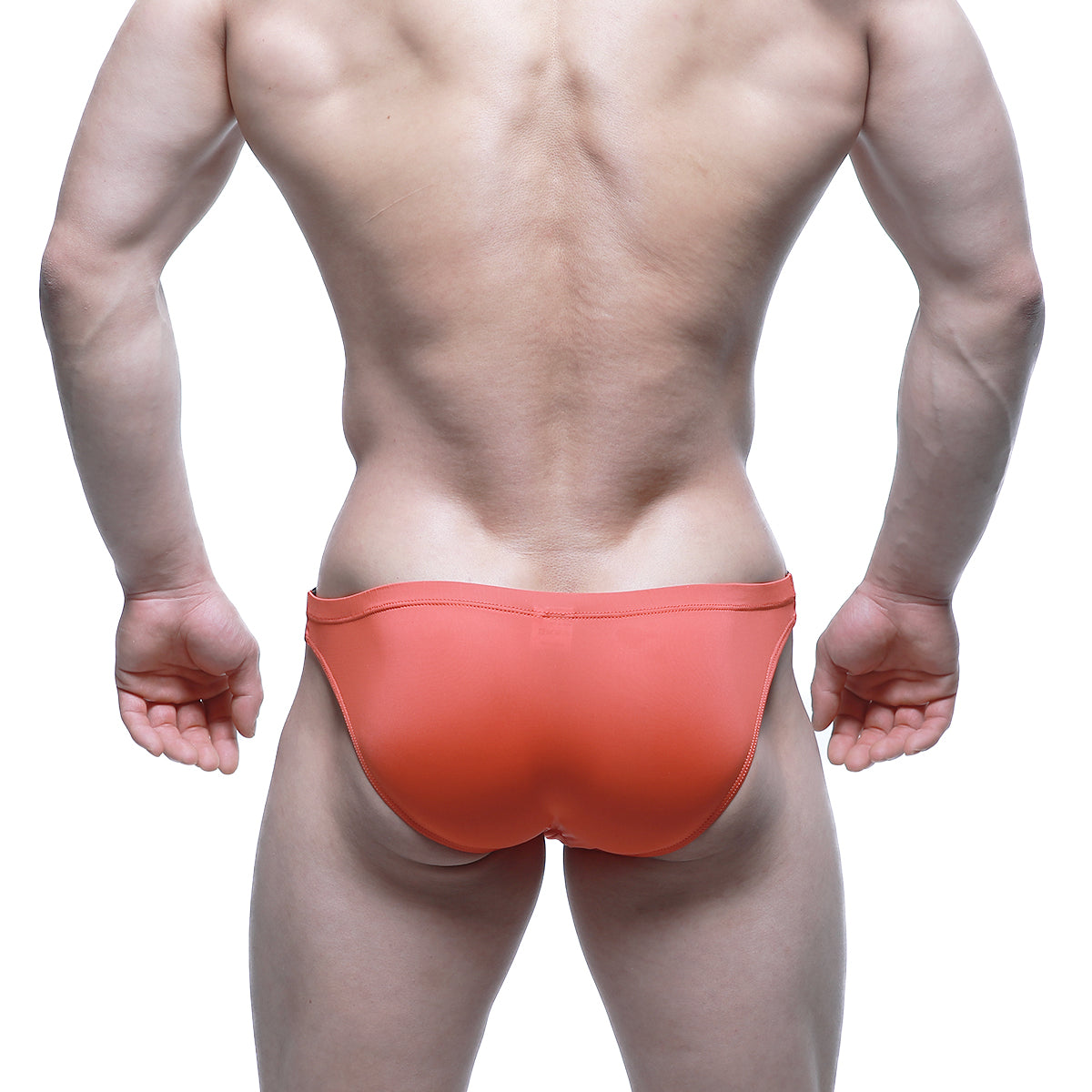 MetroMalewear beatnik bikini coral 3603-58 orange athletic briefs with smooth form-fitting design