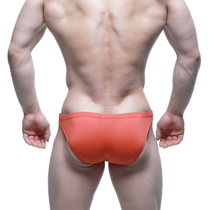 MetroMalewear beatnik bikini coral 3603-58 orange athletic briefs with smooth form-fitting design