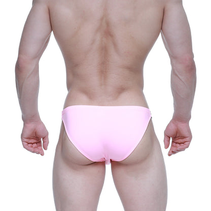 A sleek solid pink metro male wear sup bikini baby pink 3604-02 with smooth form-fitting design