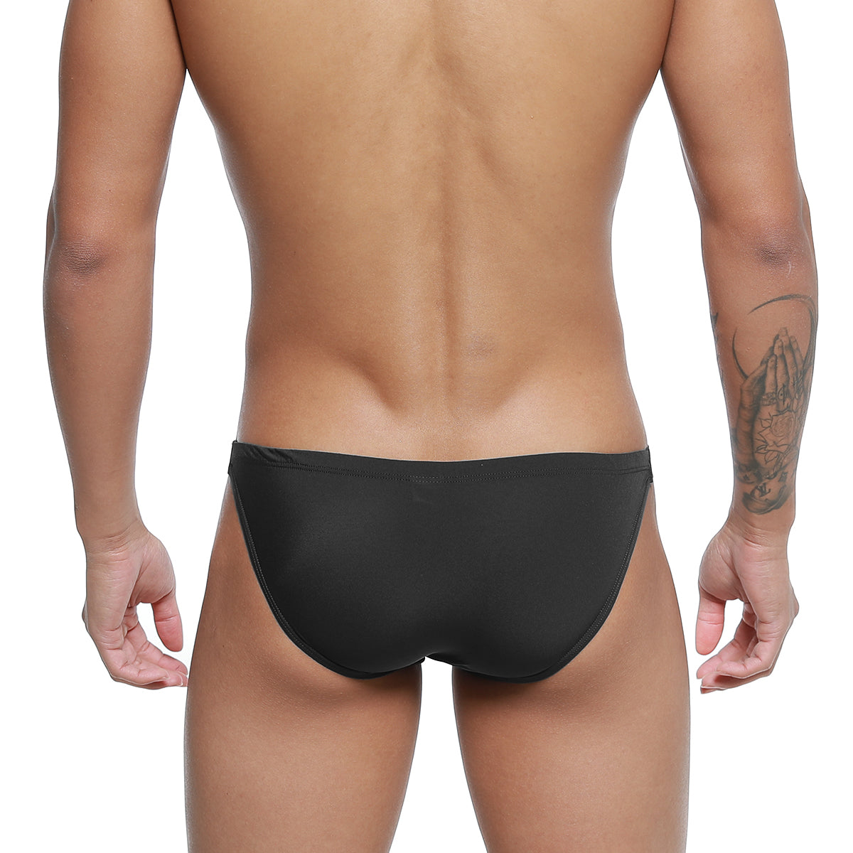 Black swim trunks metro malewear paleta bikini 3604-19 with smooth form-fitting design for active swim use