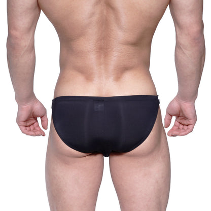 MetroMaleWear SUP Bikini black briefs with smooth form-fitting design for comfortable everyday wear