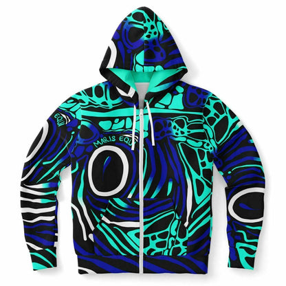 Maris Equi Angelfish fish Zip-Up Cotton Blend Men's Hoodie