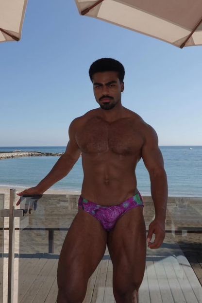 JJ Malibu Men's Wet-N-Wild Swim Briefs - Spooky Night