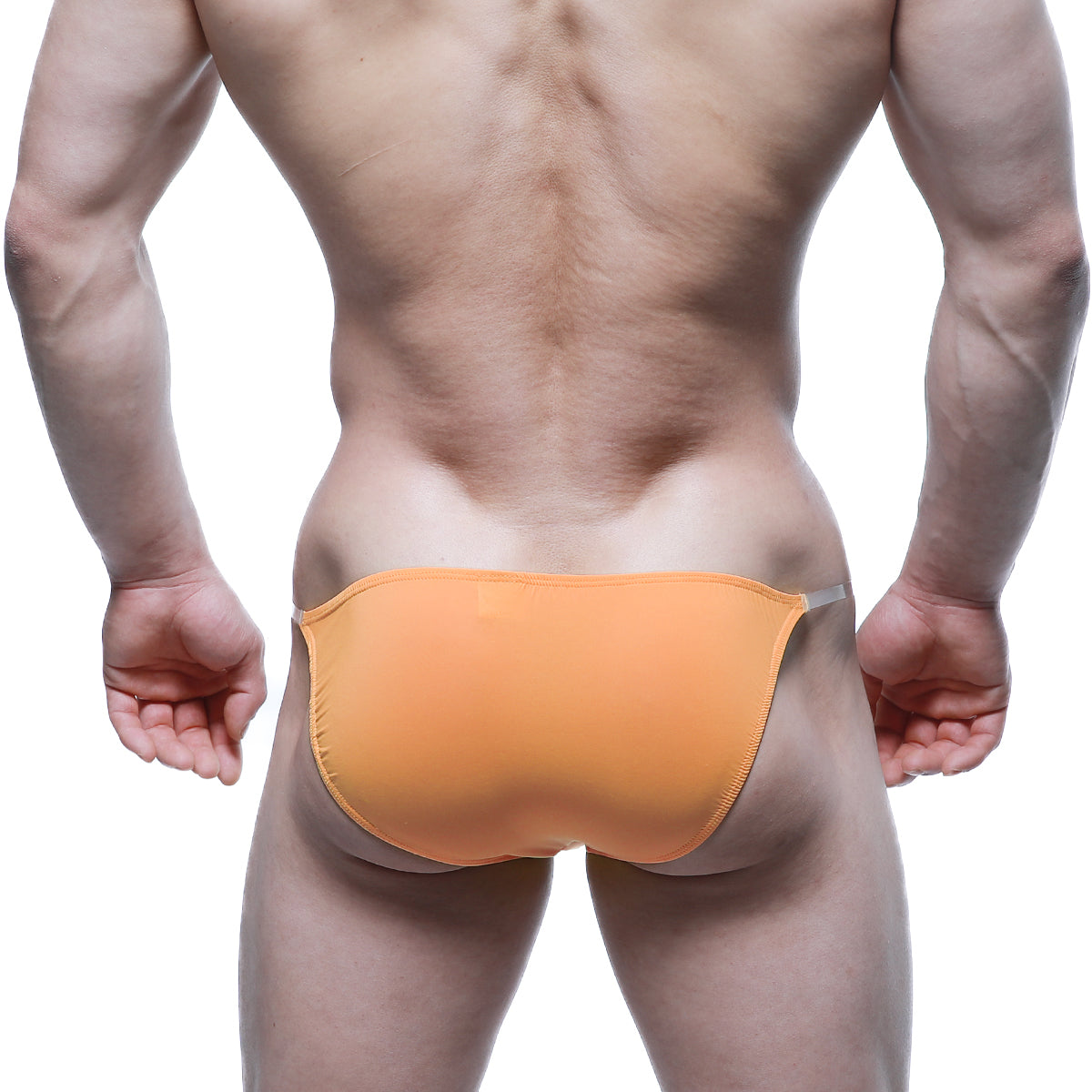 Metro male wear invisible bikini orange 3704-14 athletic briefs with smooth form-fitting fabric and subtle elastic waistband