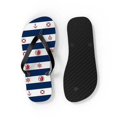 Maris Equi Men's Nautical Print Flip-Flops