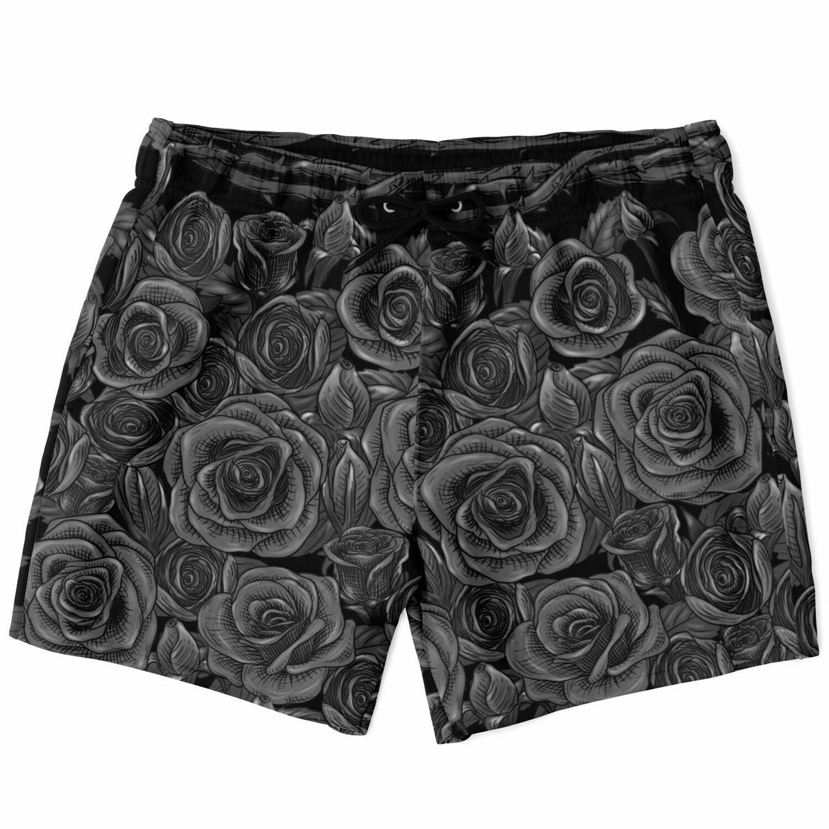 Maris Equi Black Rose Goth Emo Men's Swim Shorts