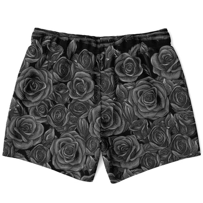 Maris Equi Black Rose Goth Emo Men's Swim Shorts