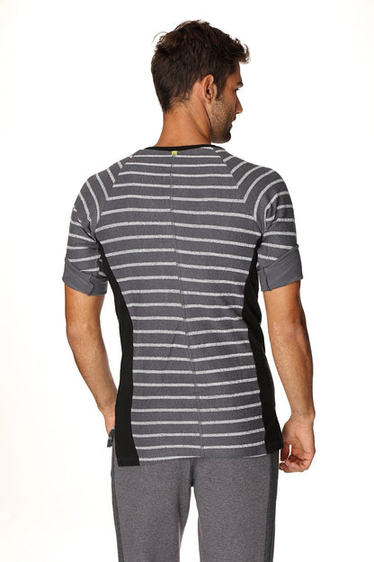 4-rth mens vintage-stripe henley tee charcoal with stripe gray and white striped short-sleeved french terry shirt
