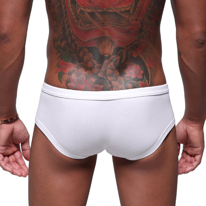 MetroMaleWear modern trunk white briefs with a smooth form-fitting design for comfortable everyday wear