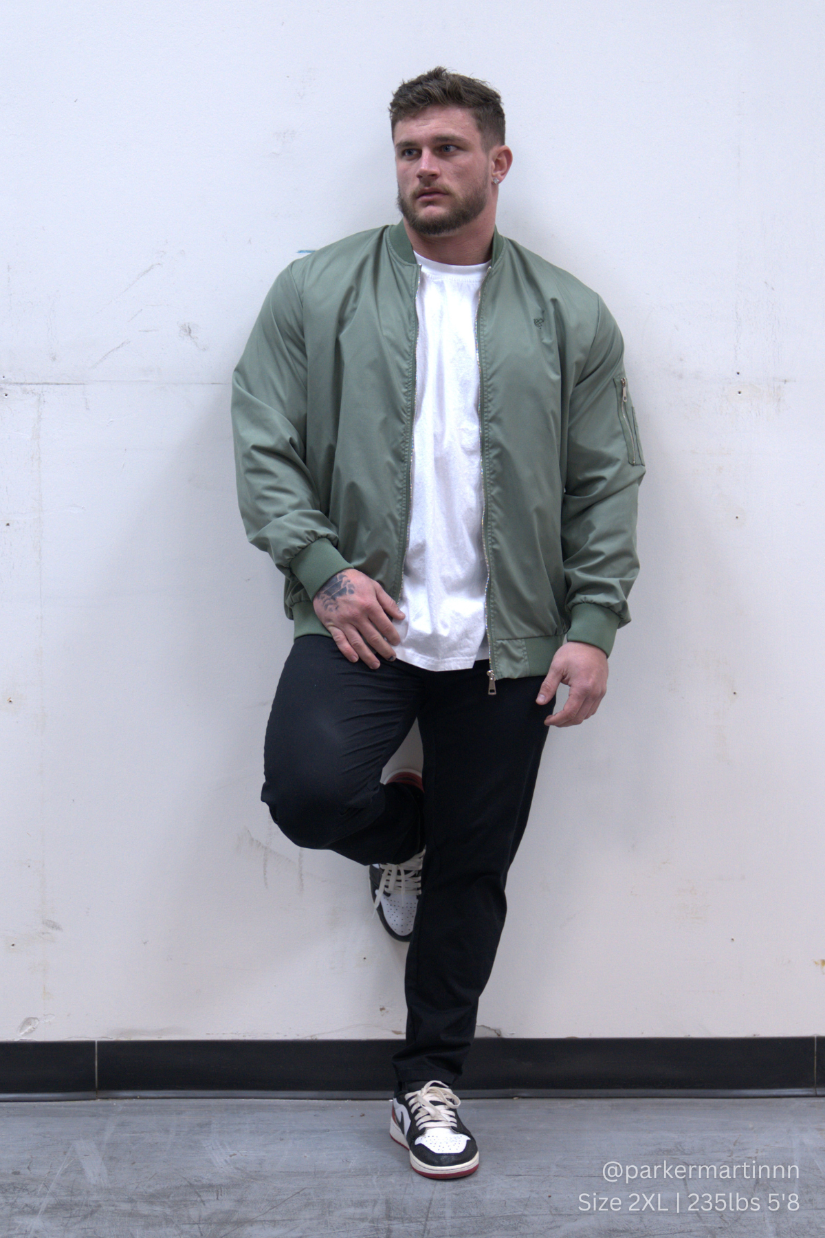 Jed North Men's Men's Premium Bomber Jacket - Olive
