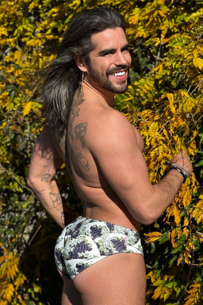 JJ Malibu Men's Wet-N-Wild Swim Briefs - Crashing Waves