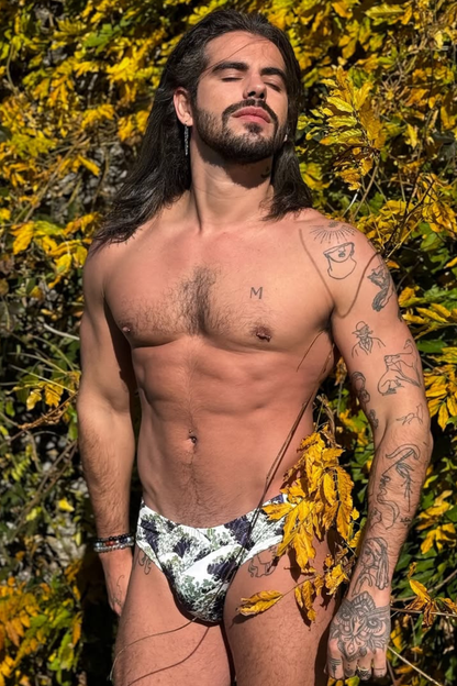 JJ Malibu Men's Wet-N-Wild Swim Briefs - Crashing Waves