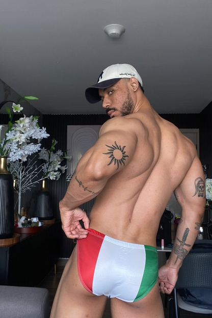 JJ Malibu Men's Lovesick Briefs - Italian Flag