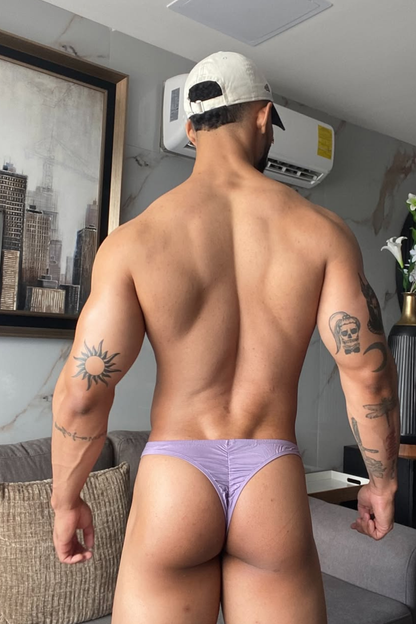 JJ Malibu Men's Premium Modal Scrunch-Back Thong - Dusty Lavendar